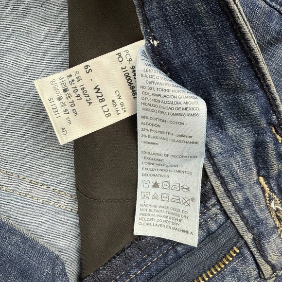 Signature Levi Strauss Totally Shaping Skinny Jeans 6S W28 L28 Blue Stretch - Picture 6 of 13